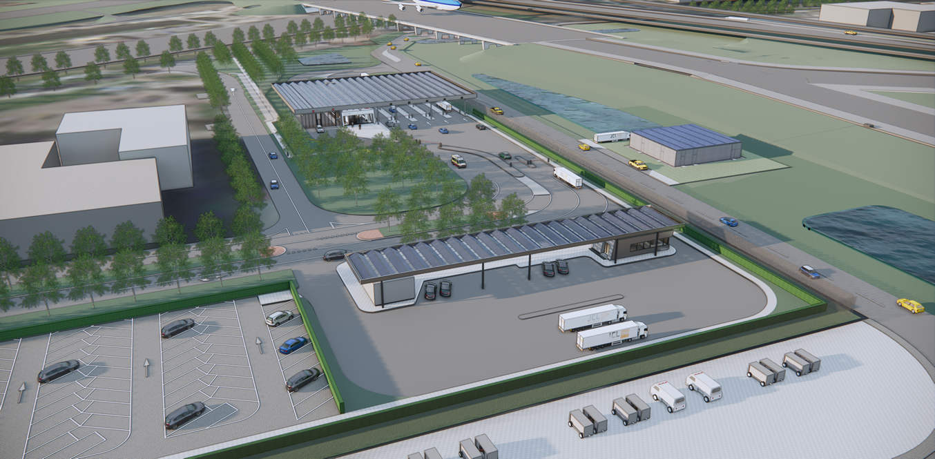 Circulair bouwen op Schiphol: BAM bouwt doorlaatpost uit sloopmateriaal