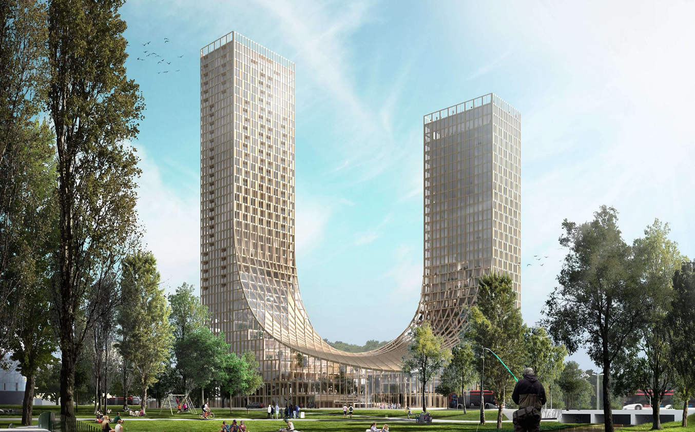Grootste houten gebouw van de wereld in Eindhoven: The Dutch Mountains