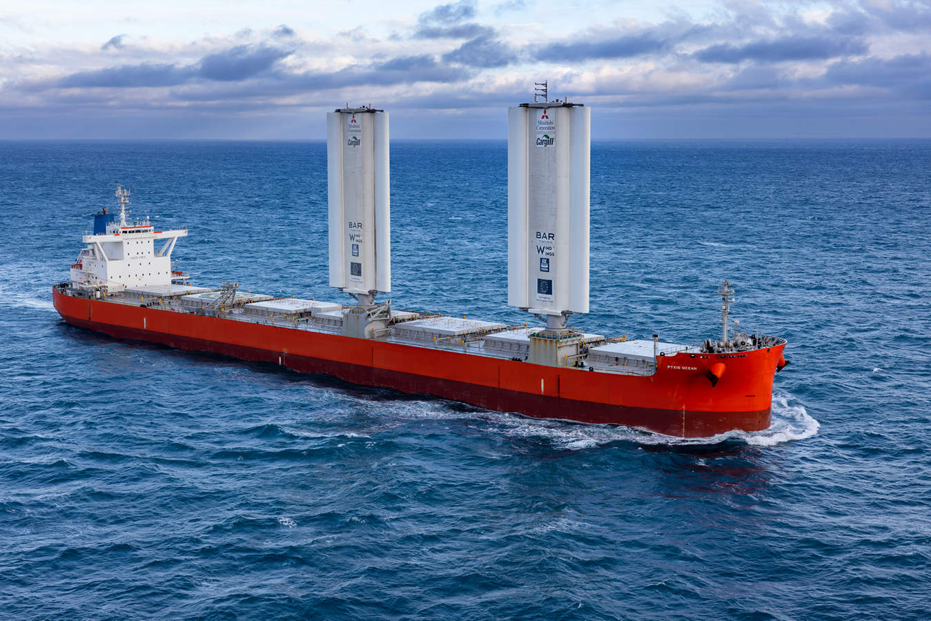 Cargill deelt resultaten van de eerste reis van 's werelds eerste door windenergie aangedreven oceaanschip