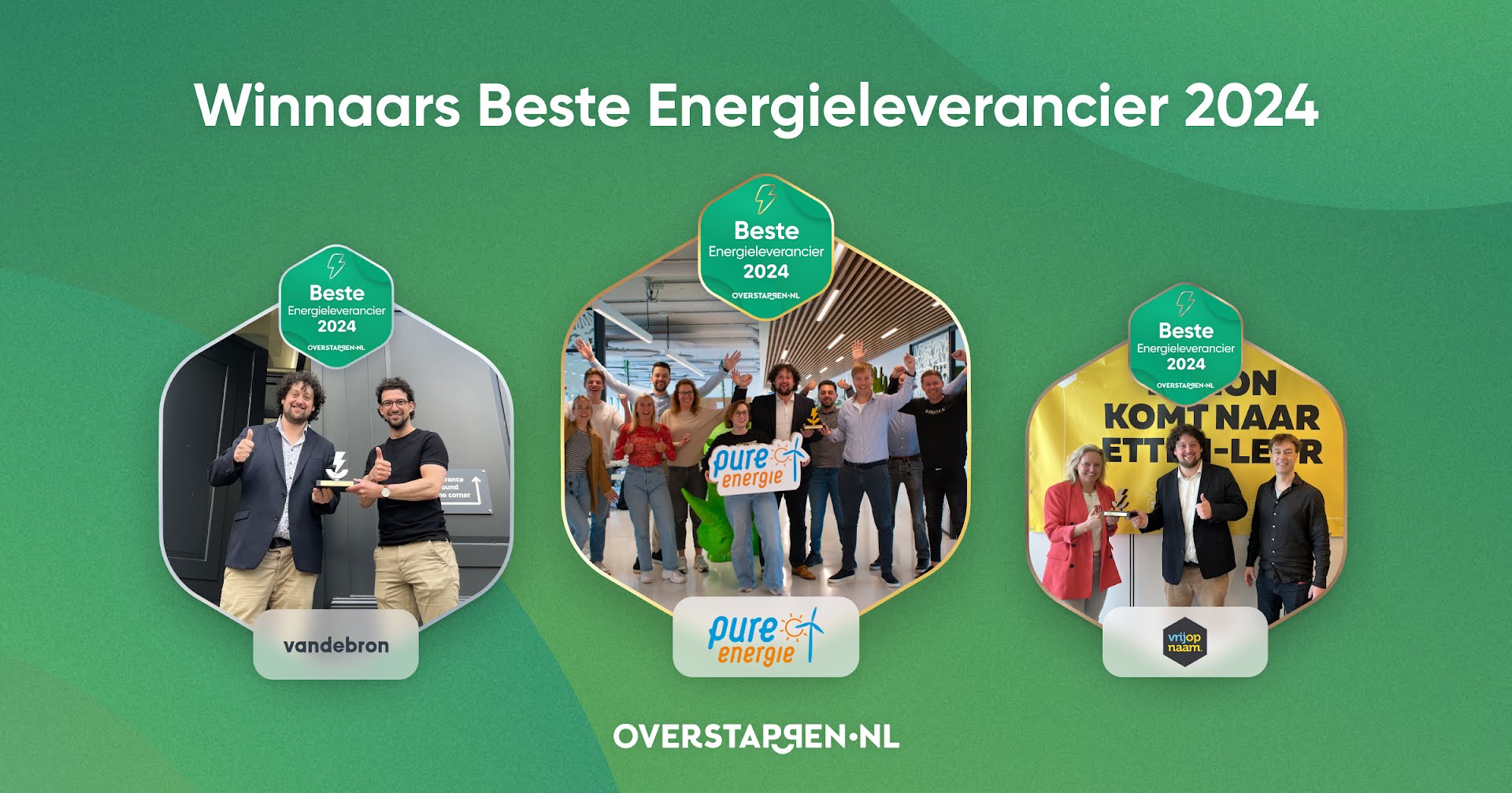 Pure Energie grote winnaar van Overstappen Energie Awards 2024