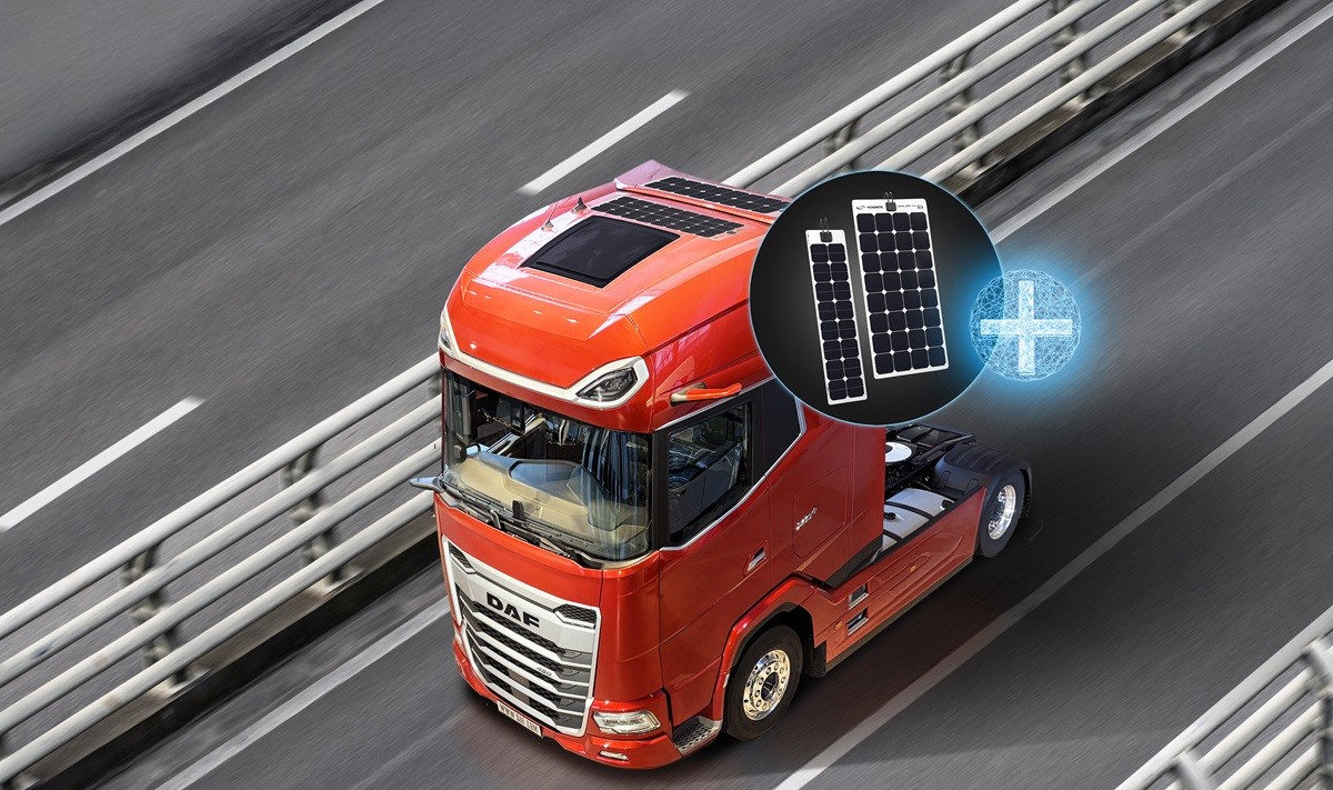 Zonnepanelen op trucks: minder brandstof, minder slijtage